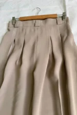 Gray high-waisted pants in georgette/crepe for women – Ara Designs